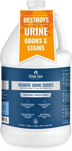 Pet Odor Eliminator  Ready-to-Use 1 Gallon | Powerful Bio-Enzyme Cleaner for Dog & Cat Urine Smell on Artificial Grass, Carpet, Tile, Rugs & More | Pet & Kid Safe