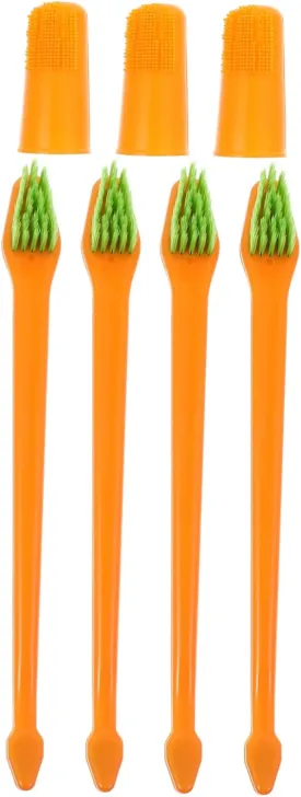 Pet Toothbrush Set Dog Toothbrush for Dogs Double-Head Brush Pet Care Comfortable Grip