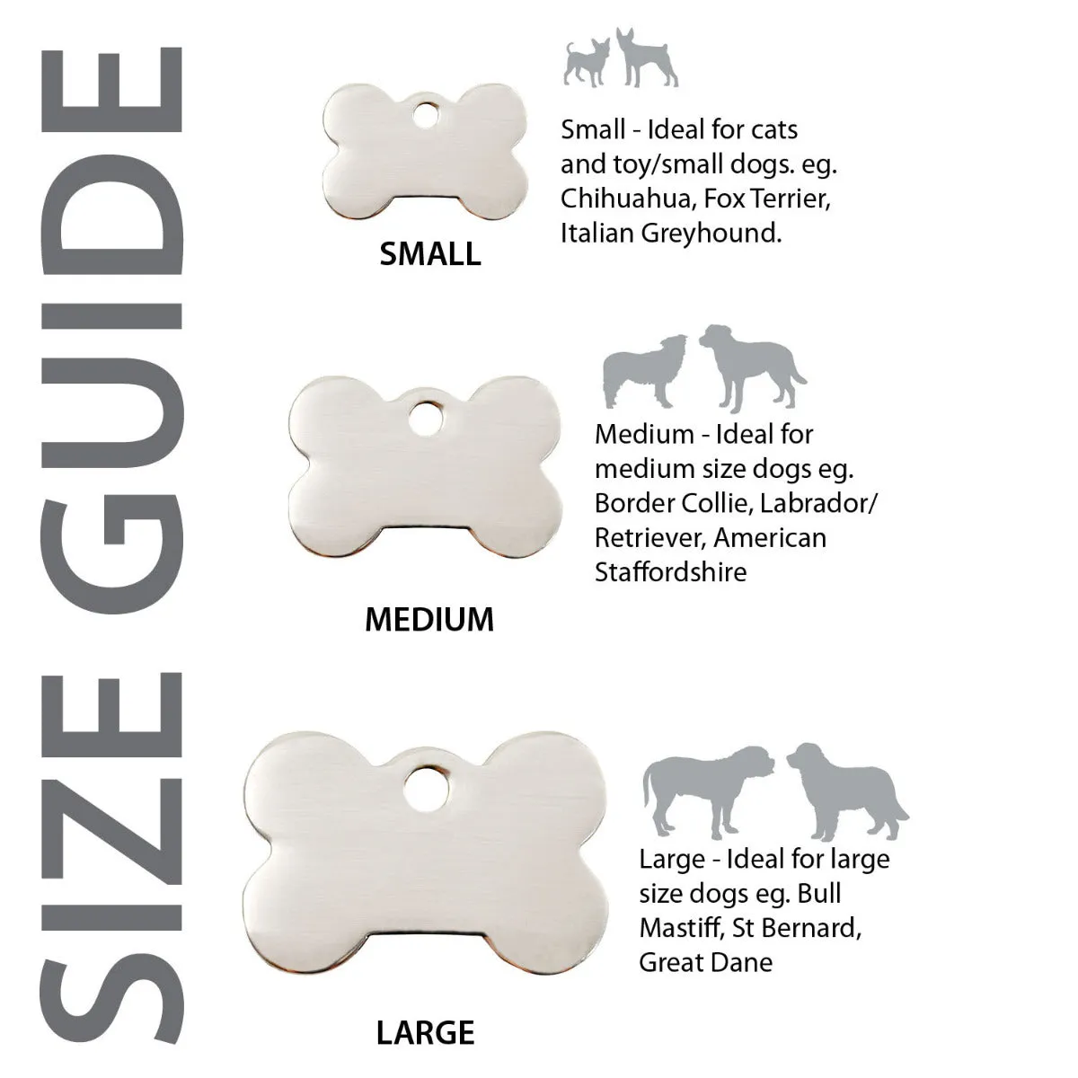 Red Dingo Stainless Steel Bone Pet ID Dog Tags