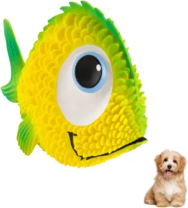 Sensory Fish - Squeaky Dog Toys - Soft, Natural Rubber (Latex) - Puppy - Small Breeds - Medium Breeds & Blind Dogs - Indoor Play - Handpainted - Free of Harmful Chemicals