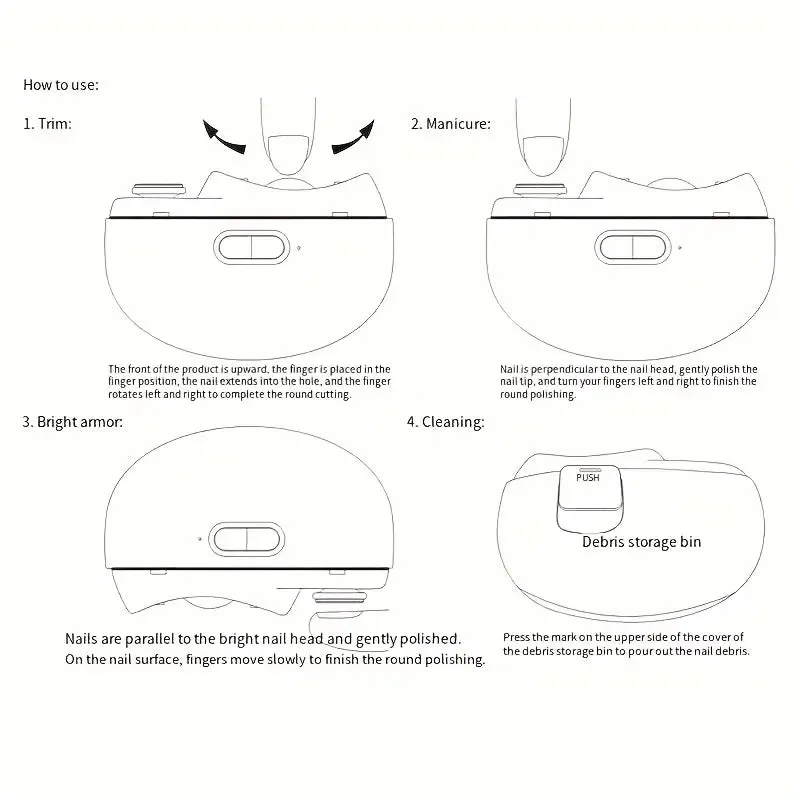 Smart Electric Nail Clipper with Anti-Pinch