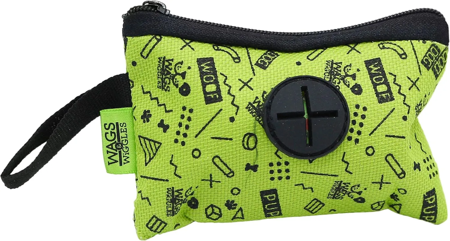 Wags & Wiggles Waste Bag Dispenser with 30 Dog Poop Bags | Pineapple Scented Doggie Bags & Adorable Dispenser | Strong Dog Waste Bags, Great for Everyday Use