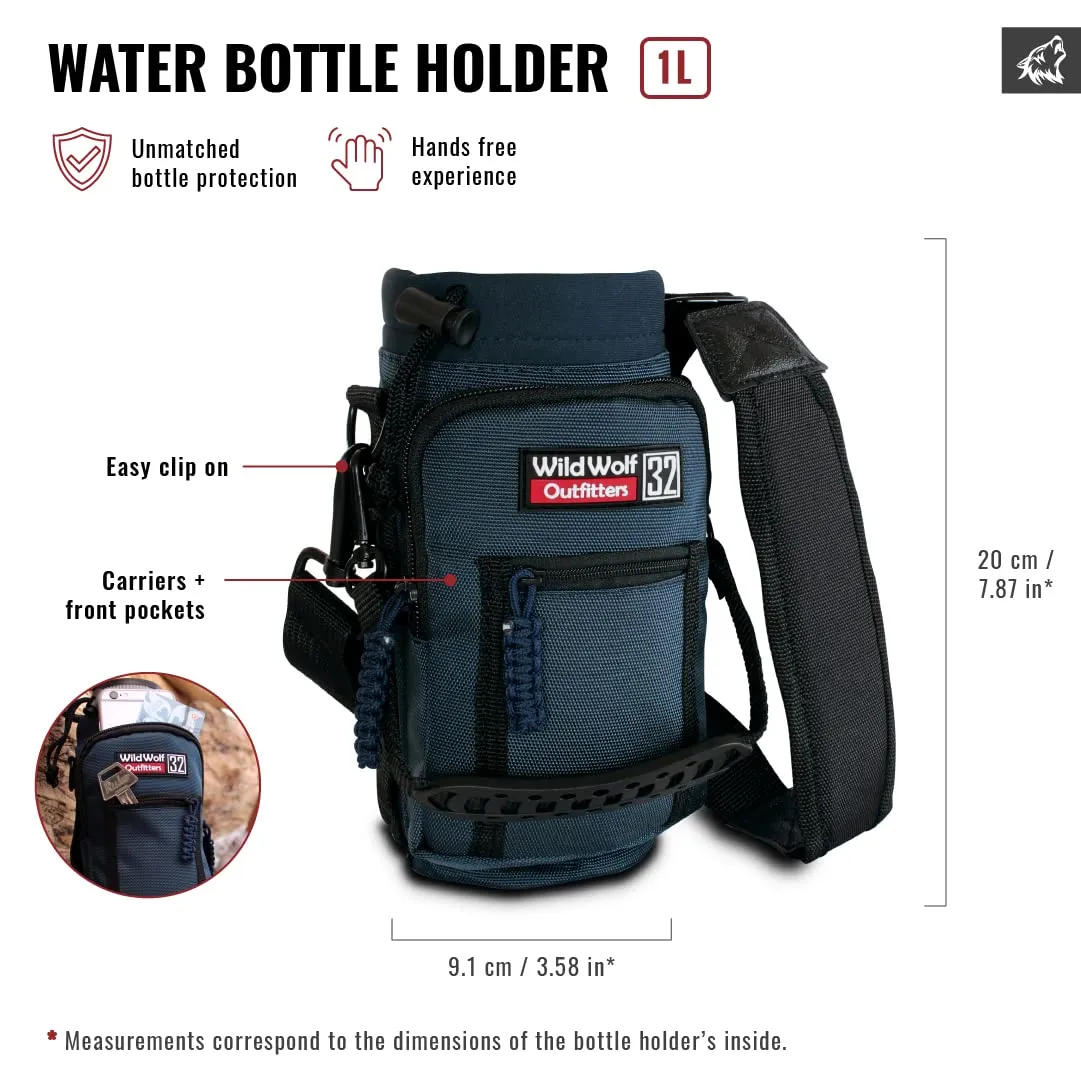 Water Bottle Holder For 32oz Bottles Blue - Carry, Protect