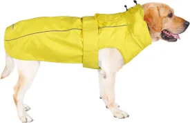 Waterproof Dog Raincoat with Reflective Strip, Adjustable Breathable Rain Coat Jacket with Leash Hole for Dogs (Yellow, Small)