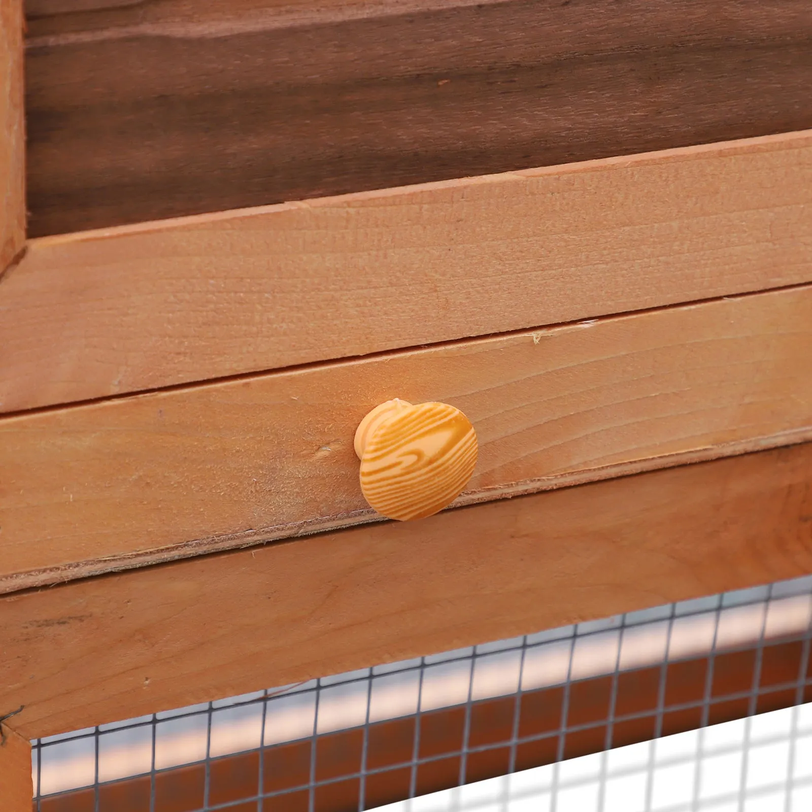 Wooden Rabbit Hutch and Run Guinea Pig Hutch Outdoor Bunny Cage Pull Out Tray Small Animal House 145 x 45 x 85 cm