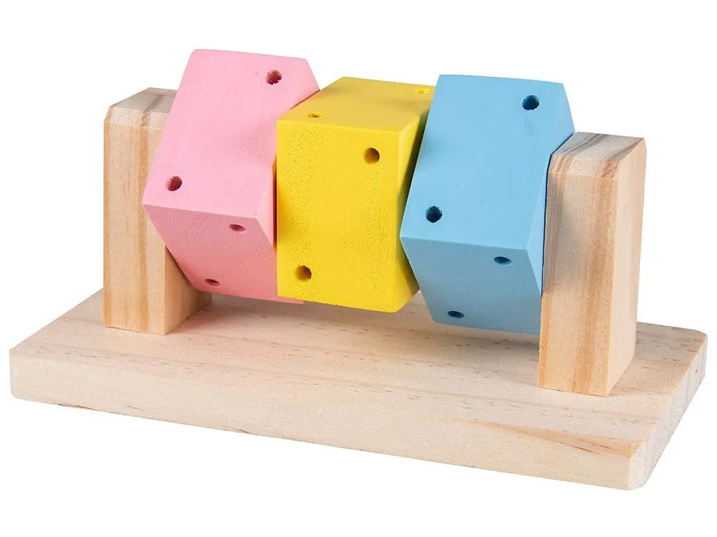 Wooden Spinning Cubes 14X7,5X6,5Cm Multicolour