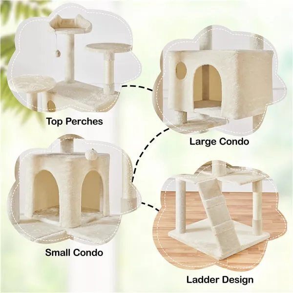 Yaheetech XL Cat Tree 80in Multi-Level Cat Tower
