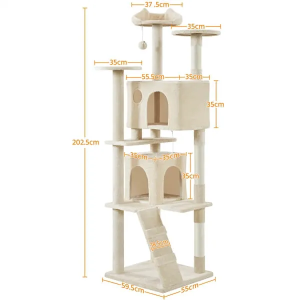 Yaheetech XL Cat Tree 80in Multi-Level Cat Tower