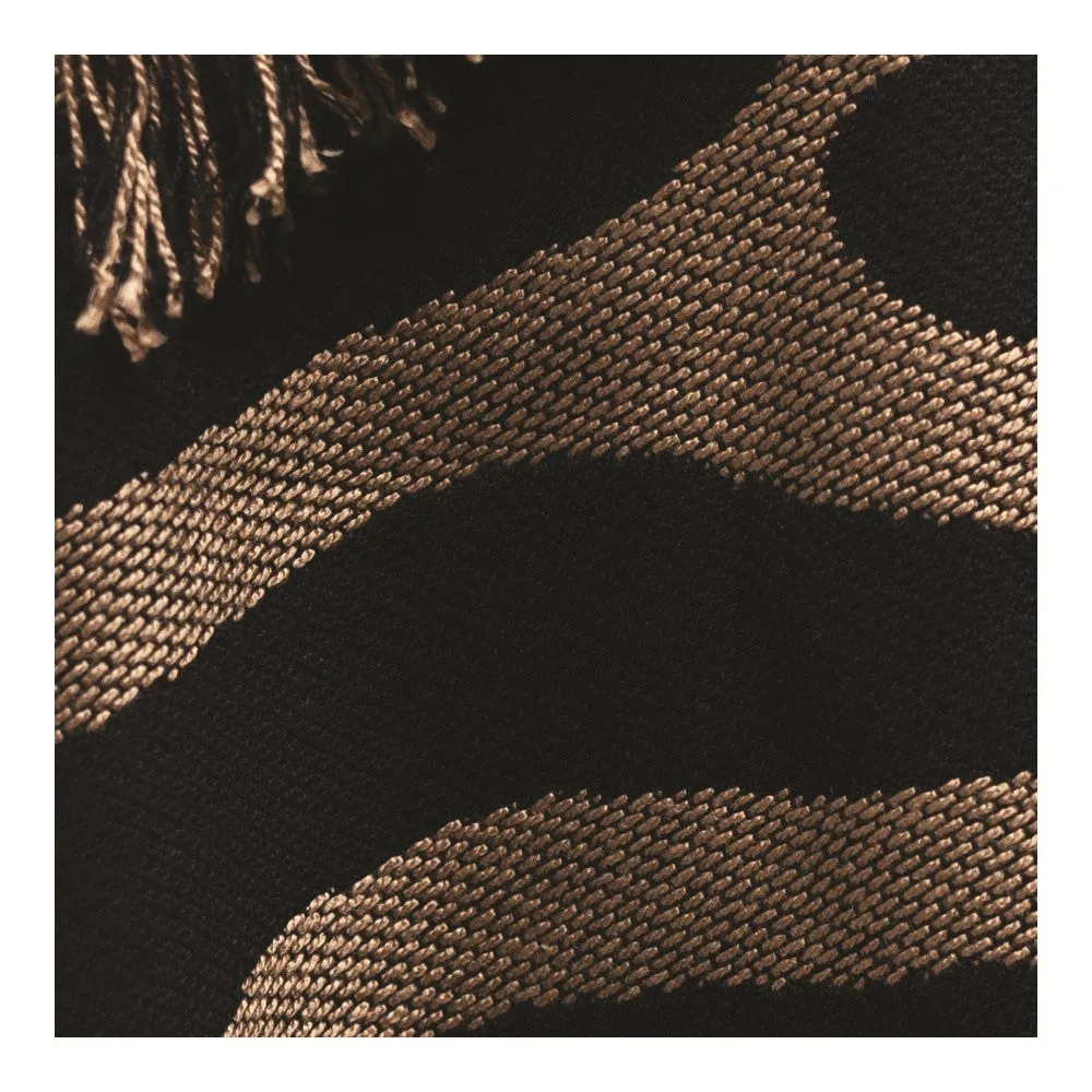 Zebra Black/Tan Rayon Throw