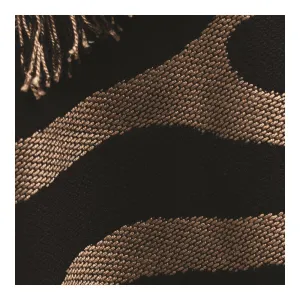 Zebra Black/Tan Rayon Throw